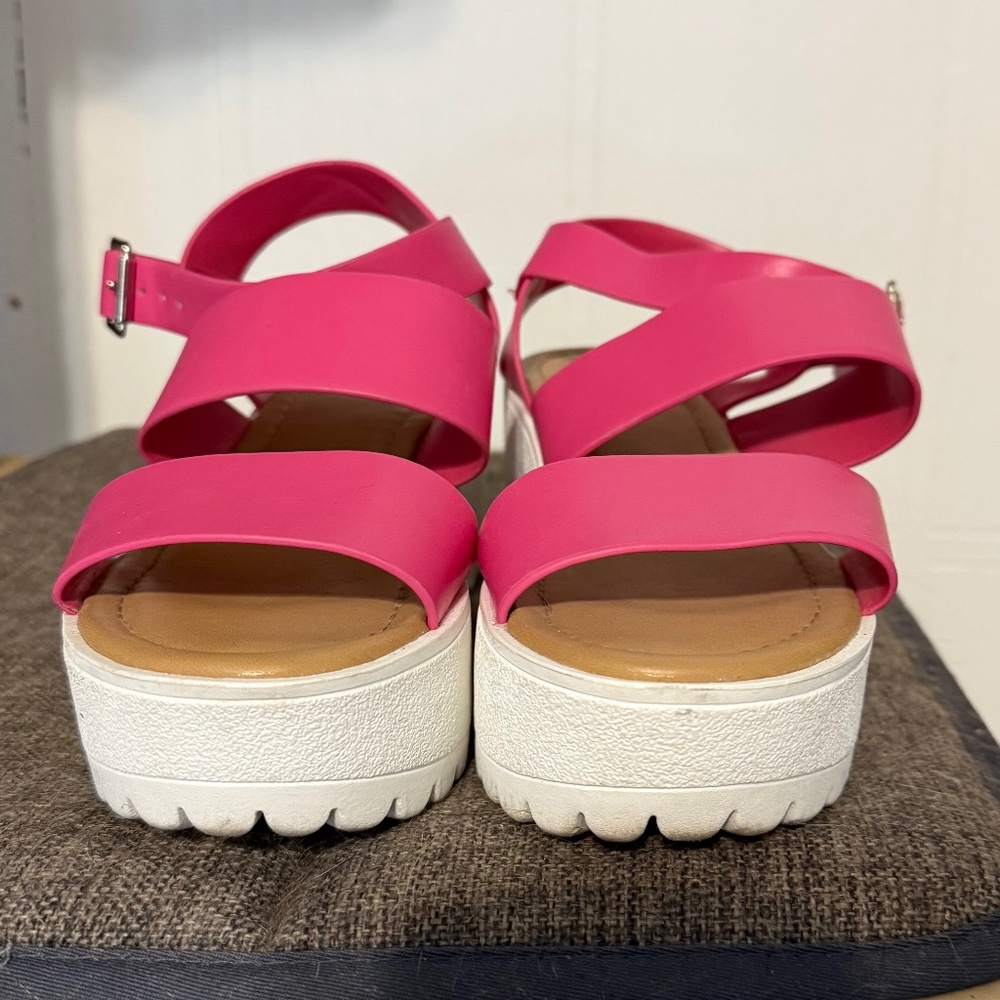 Pink Platform Sandals - Picture 2 of 8